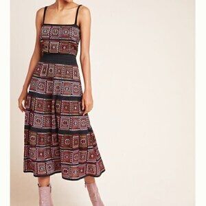 NWT ANTHROPOLOGIE Cecilia Prado Crochet Midi Dress